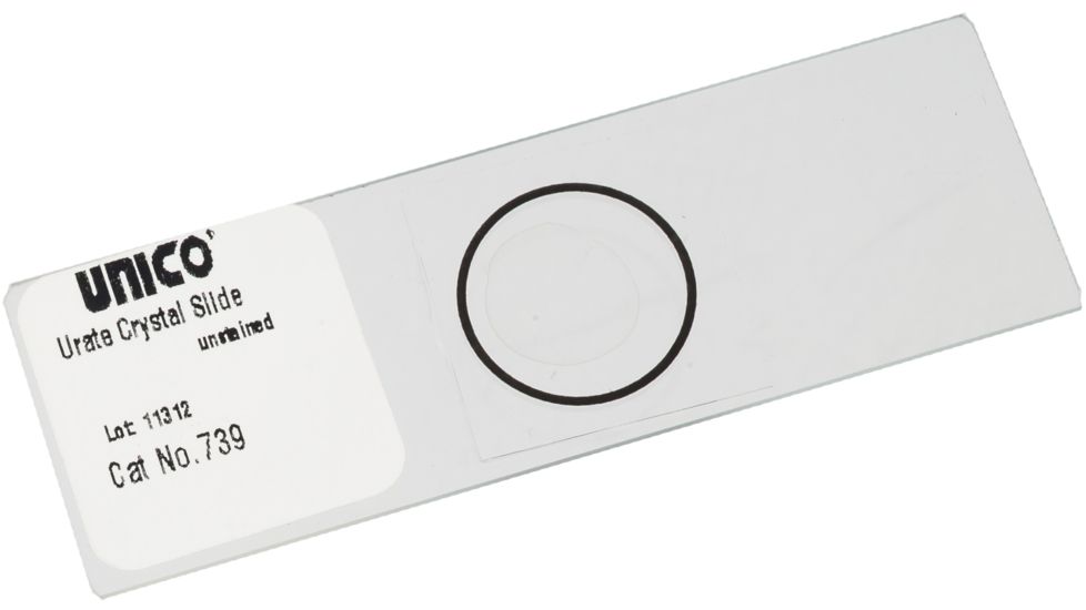 UNICO Urate / Uric Acid Crystal Control Slide, in Plastic Slide Case