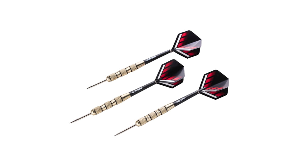 Unicorn Steel 100 Dart Set, Black/Gold, D71807