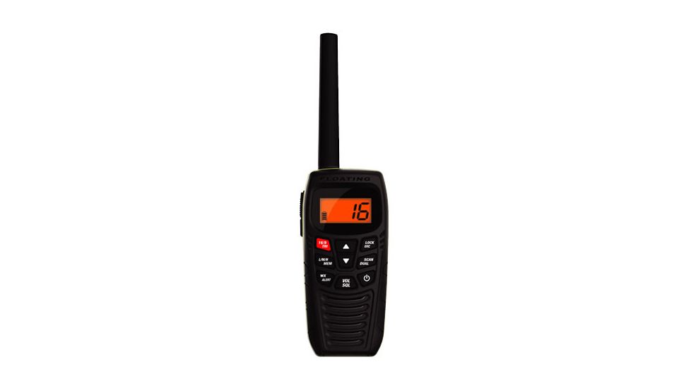 Uniden 270 Floating Handheld 2-Way VHF Marine Radio, Black, 10 Hr. Battery Life Atlantis 270