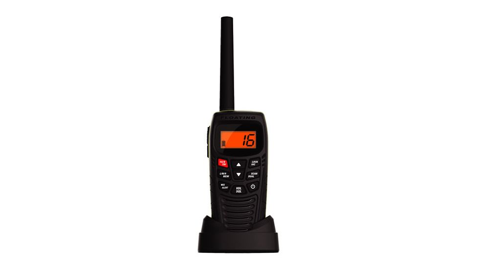 Uniden 270 Floating Handheld 2-Way VHF Marine Radio, Black, 10 Hr. Battery Life Atlantis 270