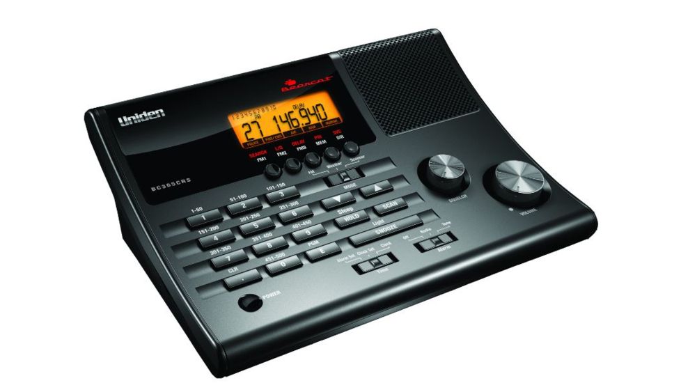 USED Uniden 500 Channel Clock/ FM Radio Scanner with Weather Alert, Black BC365CRS, EDEMO1