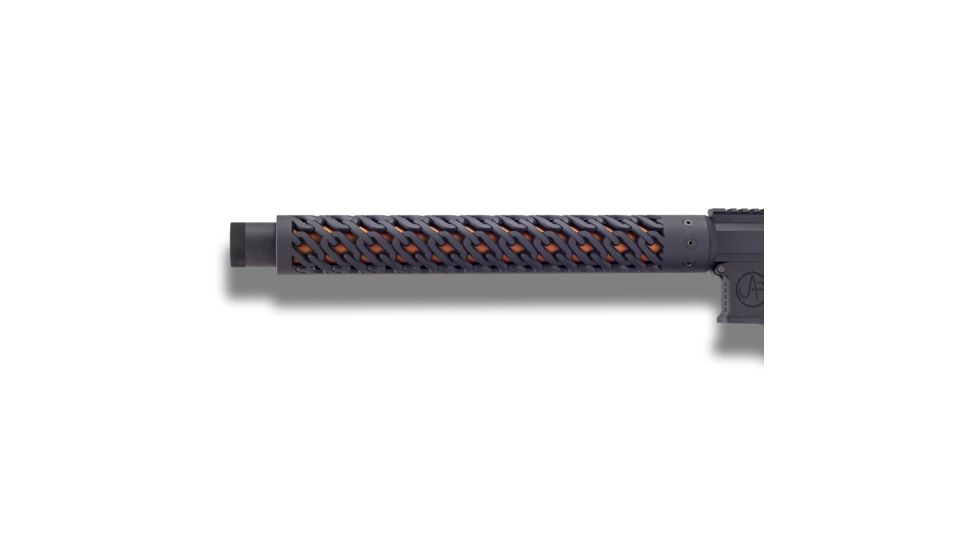 Unique-ARs Chains AR-15 Handguard, Cerakote Armor Black/Anodize Black, 7in, chains7