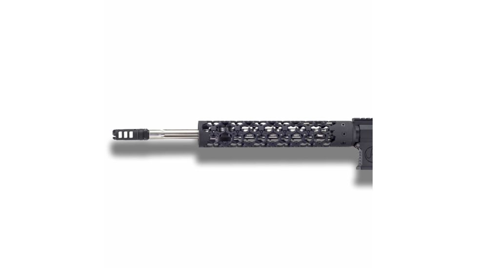 Unique-ARs Hex Hazard Handguard with Dolos Locking Ring, Cerakote Armor Black, 12 in doloshexhazard12