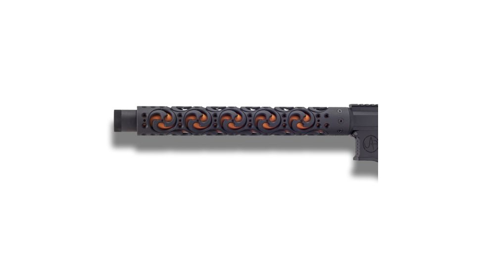 Unique-ARs Hurricane AR-15 Handguard, Cerakote Armor Black/Anodize Black, 7in, hurricane7