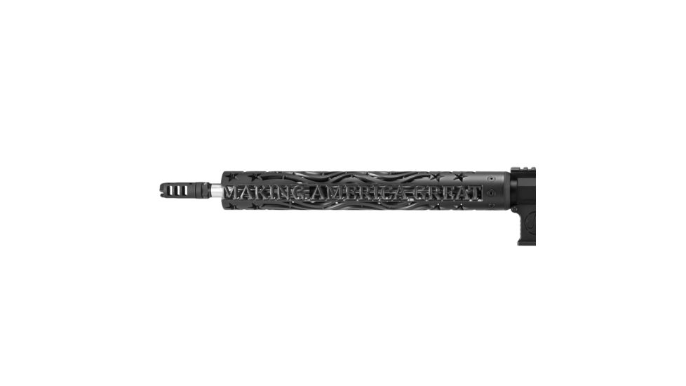 Unique-ARs Making America Great 15, Cerakote Armor Black, 15 inch handguard, rifle length gas tube, spiked e, mag15