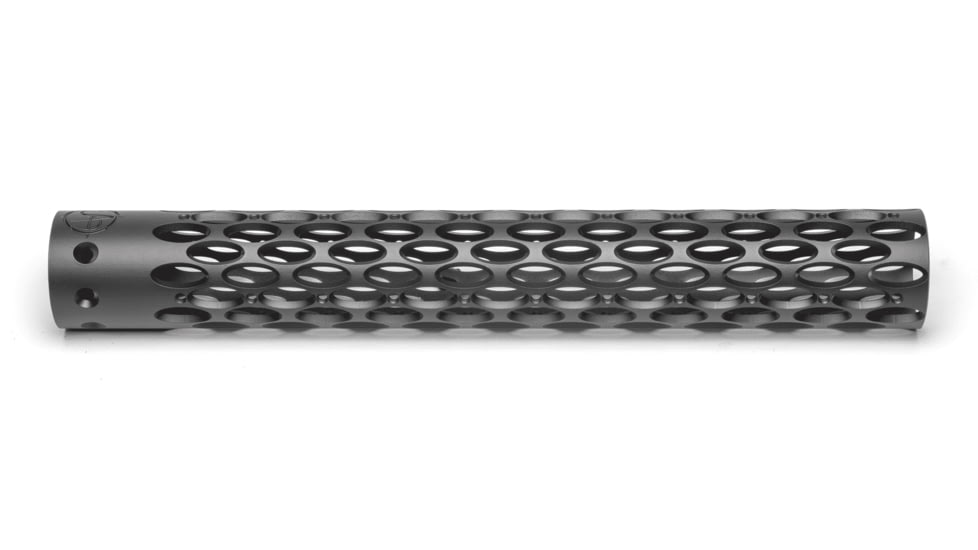 Unique-ARs Ovals AR-15 Handguard, Cerakote Armor Black/Anodize Black, 7in, oval7