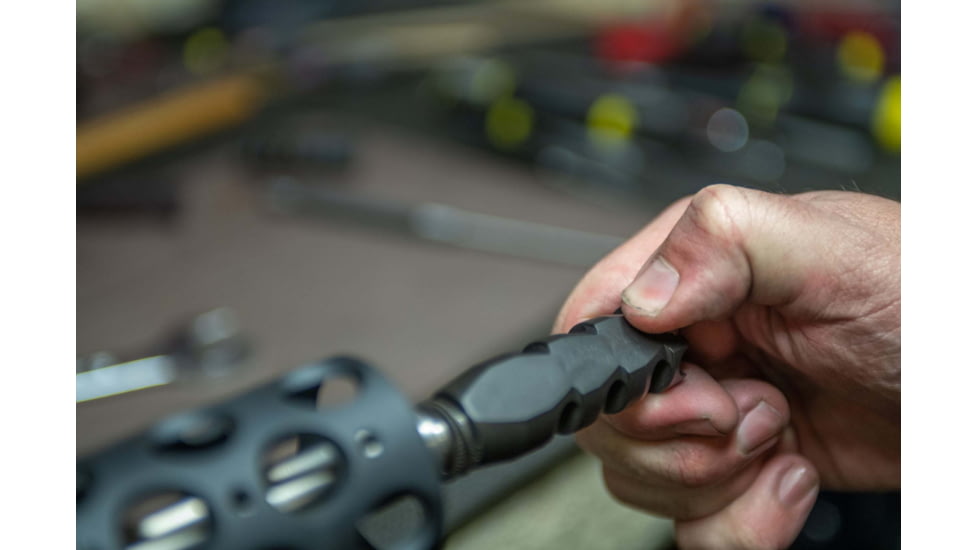 Unique-ARs Rook Brake for 5.56mm, .223, 1/2 x 28, Black Oxide, 2.6, muzzbAR15