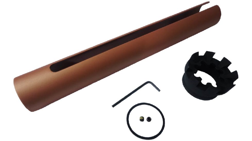 Unique-ARs Short Shield Heatshield, for 7inch handguard w/Pistol gas tube, Flat end ca, Cerakote Armor Black, SS7PistFlat