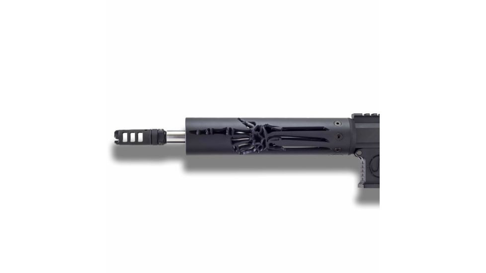 Unique-ARs Skeleton Hand Handguard with Dolos Locking Ring, Cerakote Armor Black, 9 in dolosskeleton9