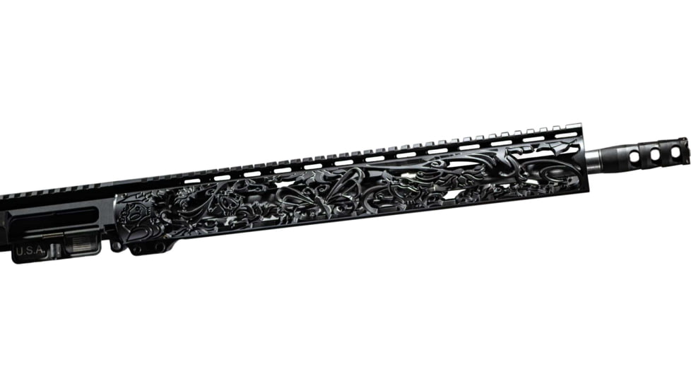 Unique-ARs Slim Lotus Complete Upper Receiver, Cerakote Armor Black/Anodize Black, slotuscu