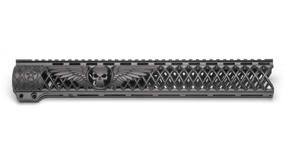 USED Unique-ARs Slim Wicked Wings Handguard, AR-15, 12 inch, Cerakote Armor Black, slimwicked12, EDEMO1