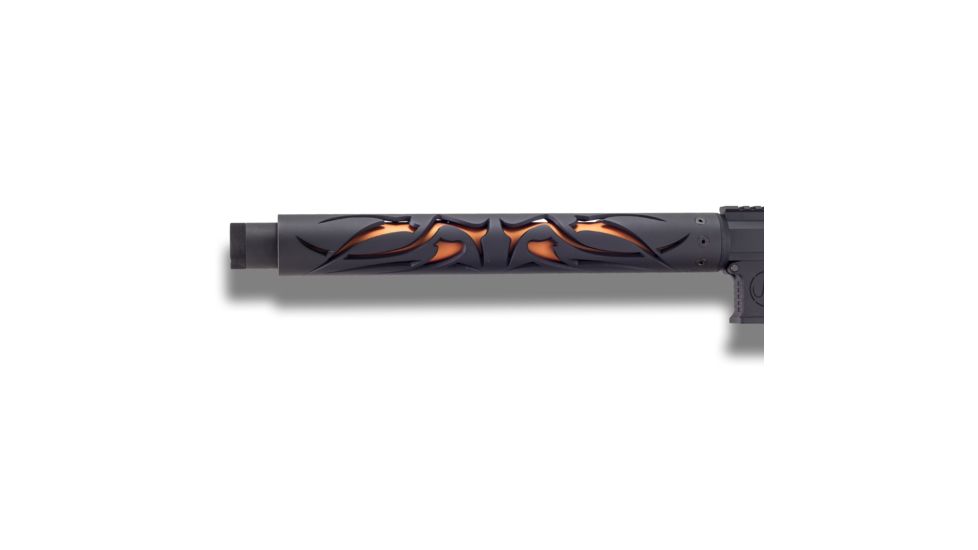 Unique-ARs Tribal AR-15 Handguard, Cerakote Armor Black/Anodize Black, 7in, tribal7