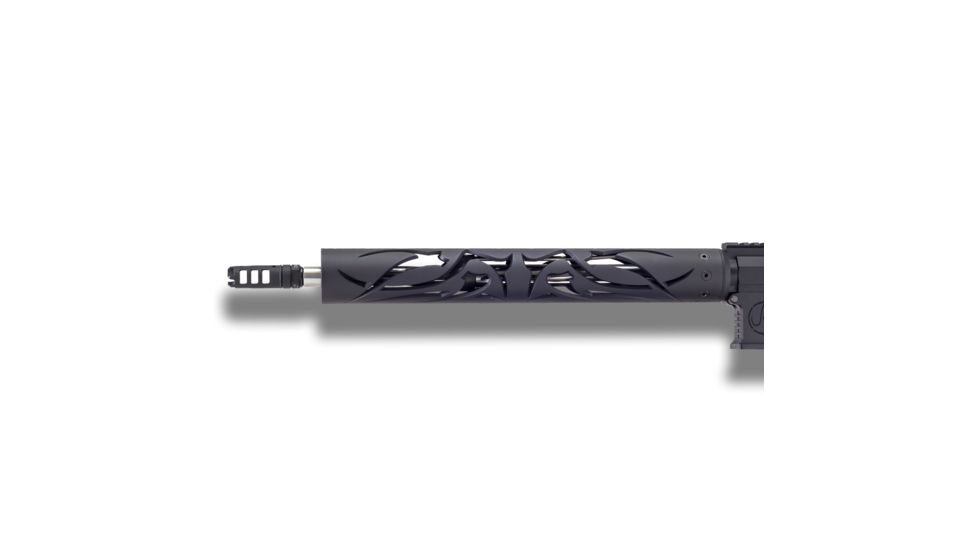 Unique-ARs Tribal AR-15 Handguard, Cerakote Armor Black/Anodize Black, 15in tribal15