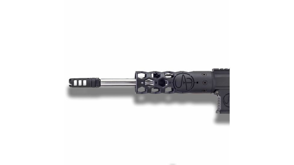 Unique-ARs UAR Hex Handguard with Dolos Locking Ring, Cerakote Armor Black, 7 in dolosuarhex7