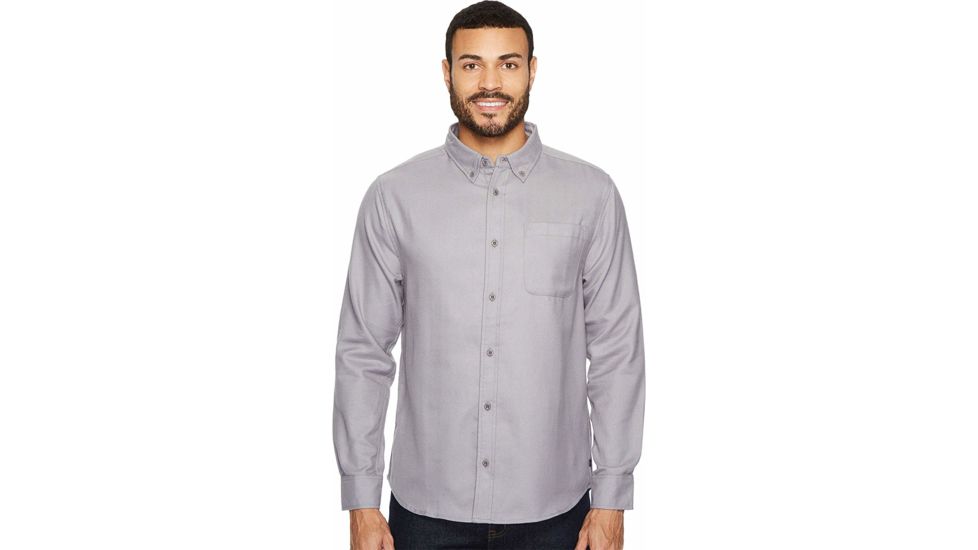 United By Blue Banff Wool Button Down - Mens, Grey, Medium, 101-0133-2904
