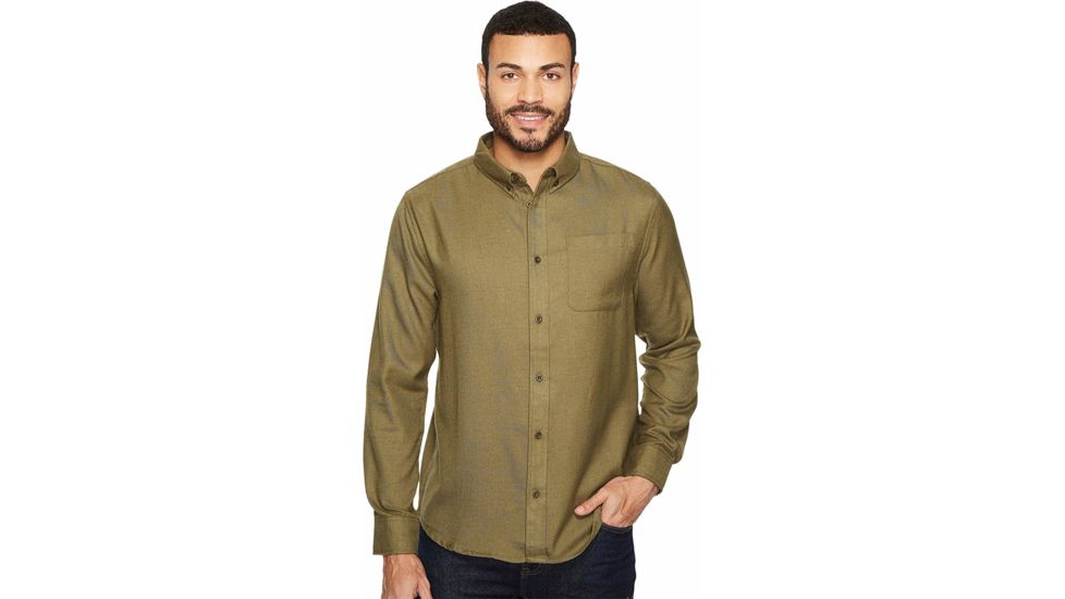 United By Blue Banff Wool Button Down - Mens, Olive, Small, 101-0133-4303