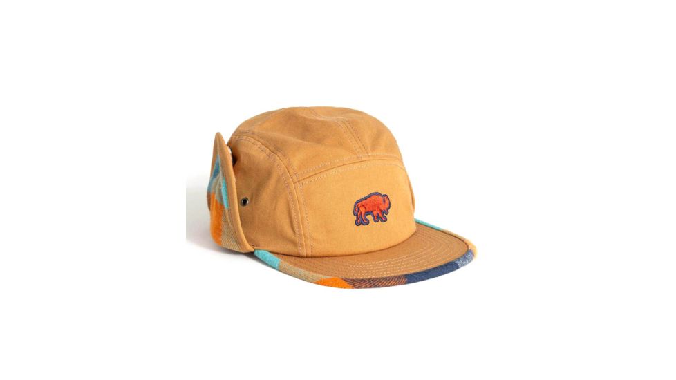 United By Blue Bison Ear Flap 5-Panel Hat, Khaki, One Size, 706-037-01013