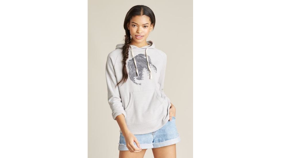 United By Blue Gorham Cut Hooded Pullover -Women's, Grey, Small, 201-0029-2903