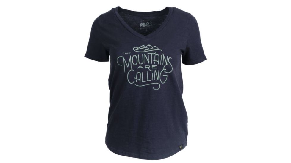 United By Blue Short Sleeve Mountains Calling Tee - Women's, Navy, Small, 73W-1MC-NV2