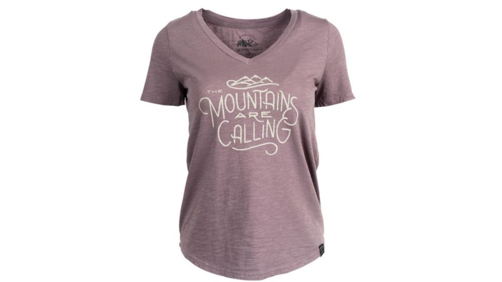 United By Blue Short Sleeve Mountains Calling Tee - Women's, Purple, Large, 73W-1MC-PR4