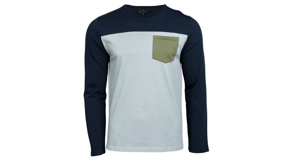 United By Blue Standard Long Sleeve Colorblock Pocket Shirt - Men's-Navy-Small