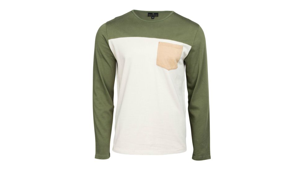 United By Blue Standard Long Sleeve Colorblock Pocket Shirt - Men's-Olive-Large