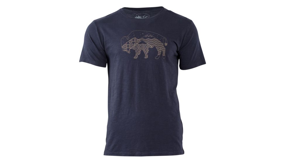 United By Blue Starry Bison Tee - Men's-Navy-Large