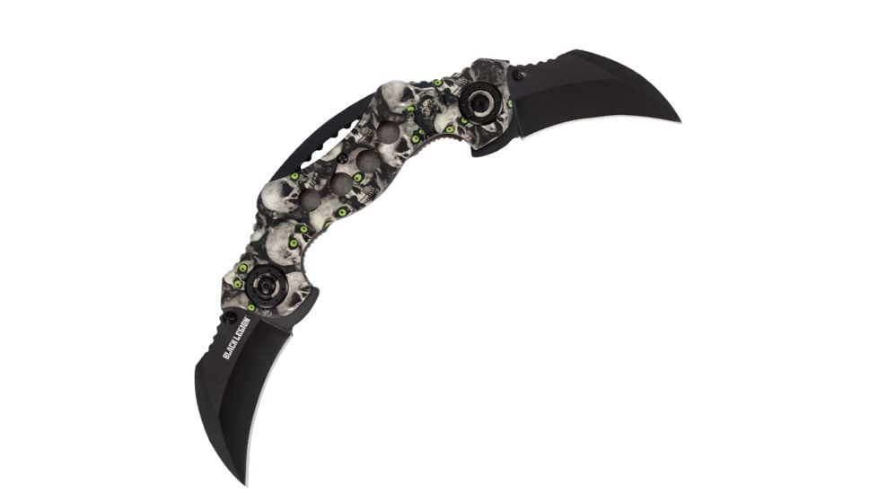 United Cutlery Black Legion Green Eyed Skull Mayhem Kerambit BV196