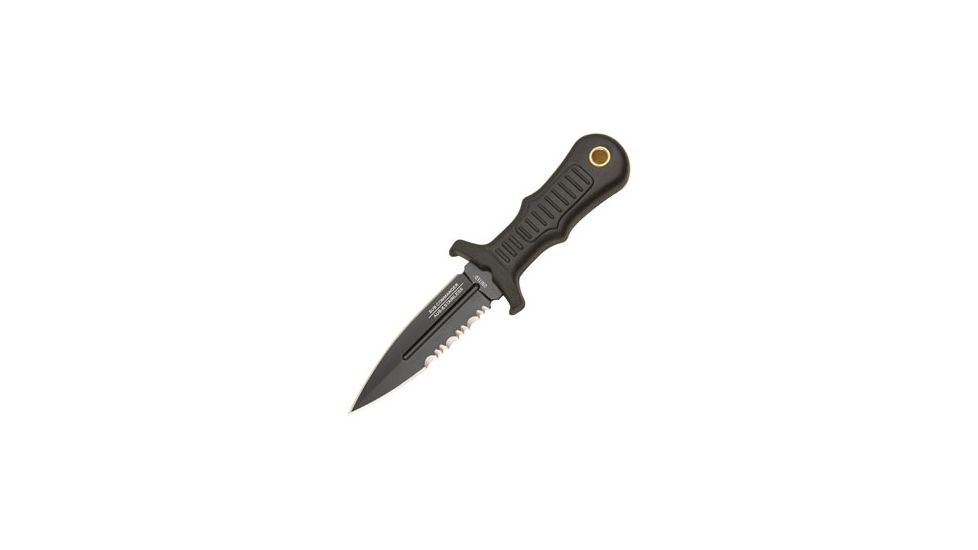 United Cutlery Combat Sub Commander Mini Boot Knife, Black Combo Blade UC2724