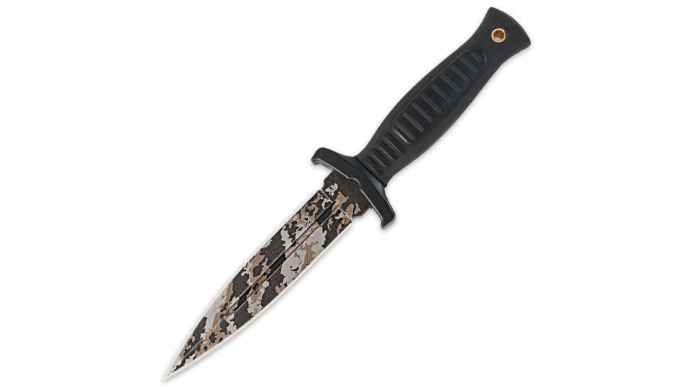 Combat Commander Boot Knife Camouflage, 5.25in Double Edge Blade