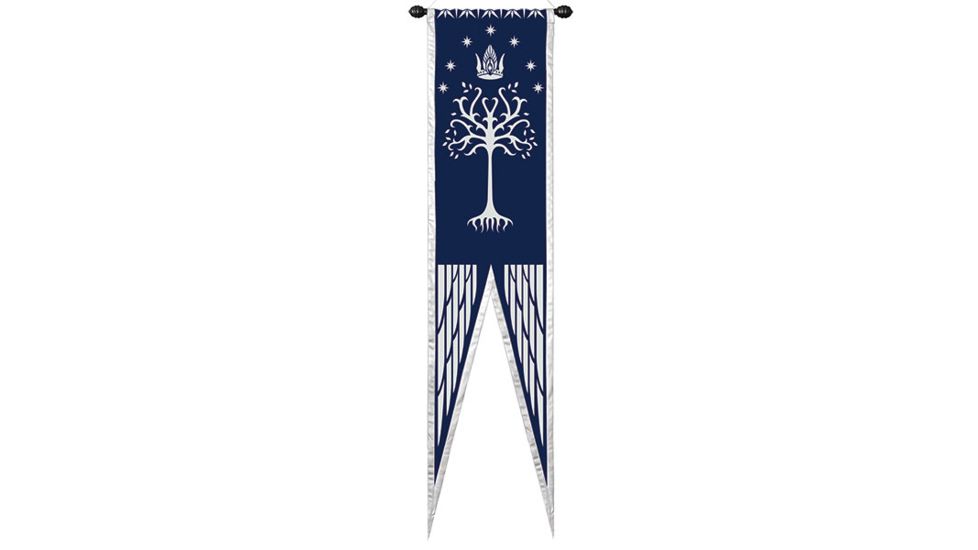 United Cutlery LOTR Second Age Gondorian War Shield w/Flag UC2940