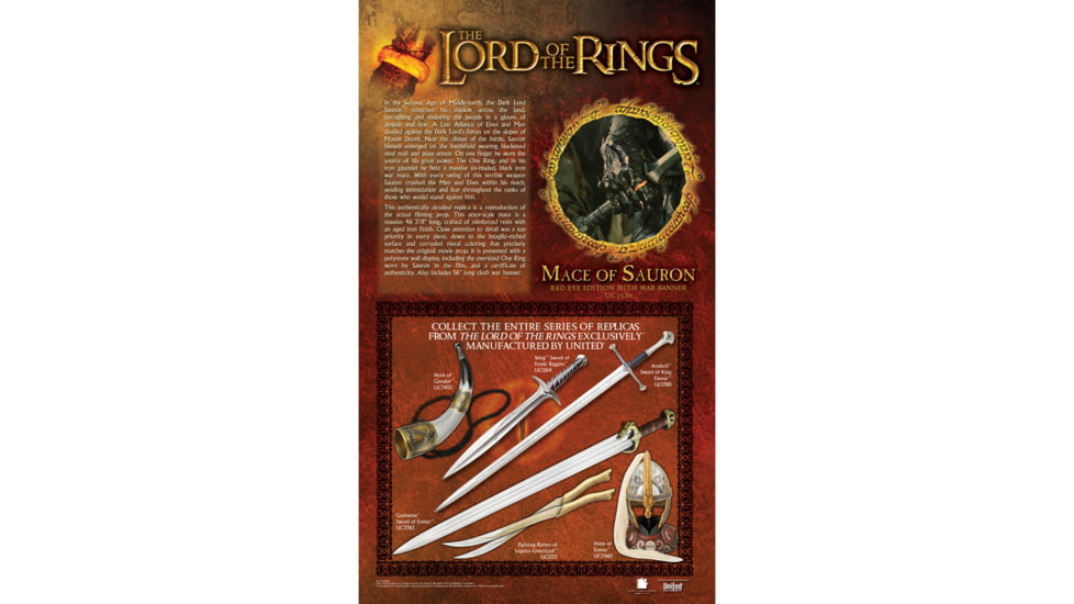 United Cutlery LOTR Mace Of Sauron Red Eye