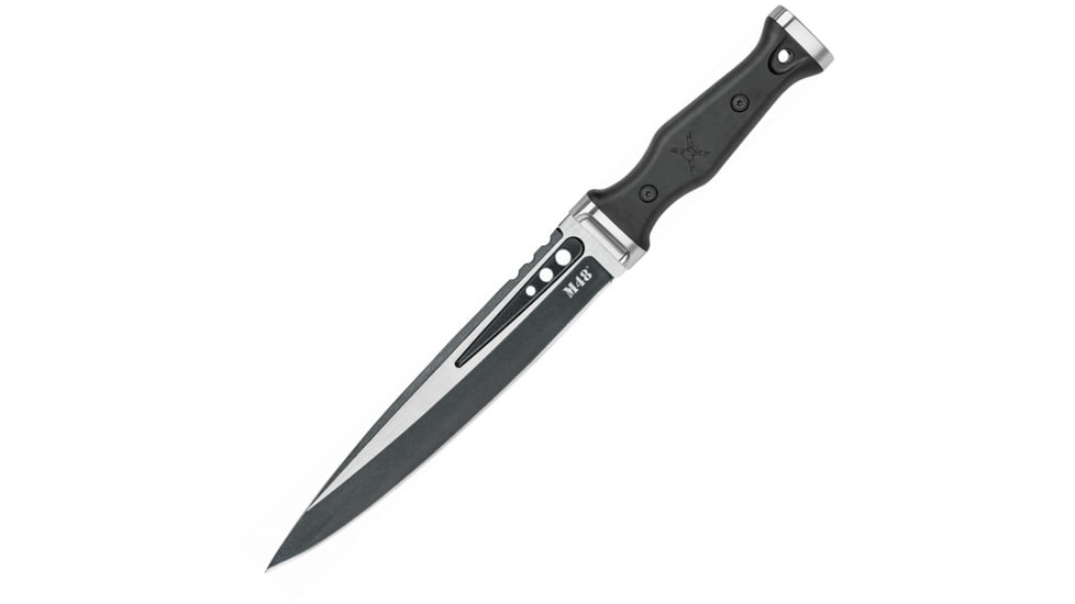 United Cutlery M48 Highland Dirk, 15in Overall, 9.5in 2Cr13 SS Blade, Black Tpr Handle, SS Guard, Non-Reflective Black Oxide And Satin Blade, Black Polypropylene Sheath, Black, UC3257