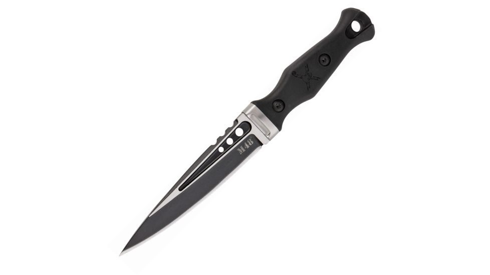 United Cutlery M48 Highland Sgian Fixed Blade Knife, 5.25in, Standard Edge, Black, TPR Handle UC3154
