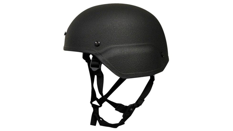 United Shield ACH Ballistic Helmet Level IIIA LE Style Mid Cut w/ 4pt Harness System, Black, Large ACH-MICH LE - MID CUT-BK-LG