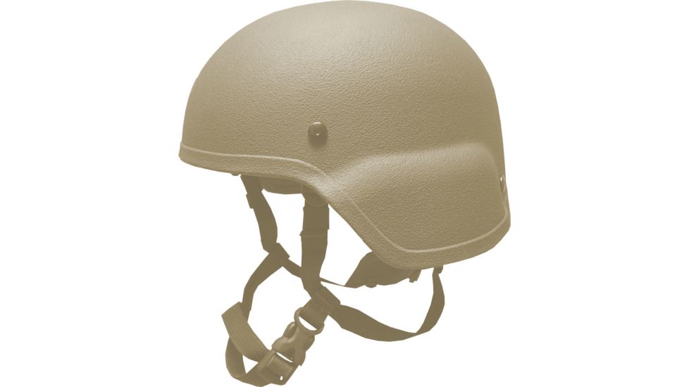 United Shield ACH Ballistic Helmet Level IIIA Military Style w/ 4pt Harness System, Tan, Medium ACH-MICH MIL-TN-MD