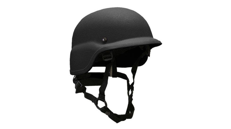 United Shield PST SC650 Ballistic Helmet Level IIIA w/ 4pt Harness System, Black, Medium. PST SC650-IIIA-BK-MD
