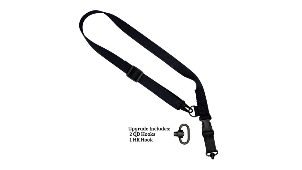 United States Tactical C1 - 2-to-1 Point Tactical Sling, 1.25in, QD Swivel, Black, UST-SLC00101QD