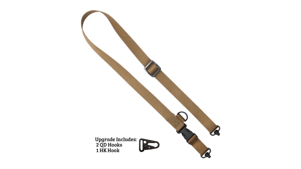 United States Tactical C1 - 2-to-1 Point Tactical Sling, 1.25in, QD Swivel, Coyote, UST-SLC00102QD