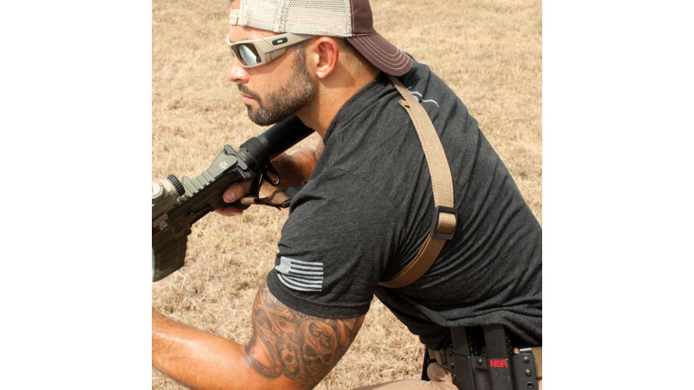 United States Tactical C1 2-to-1 Point 1.25in Tactical Sling, QD, Coyote, One Size, UST-SLC00102QD