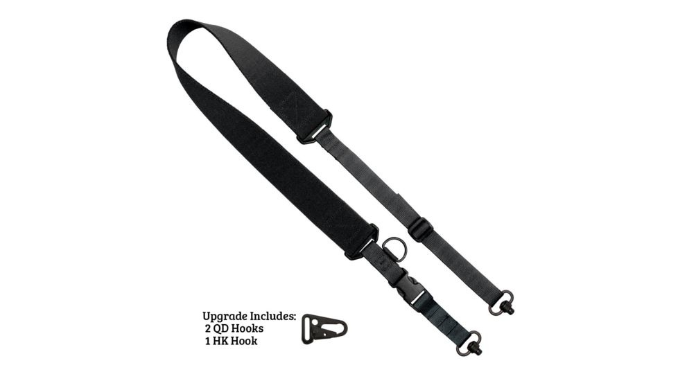 United States Tactical C2 - 2-to-1 Point Tactical Sling, 2in, QD Swivel, Black, UST-SLC00201QD