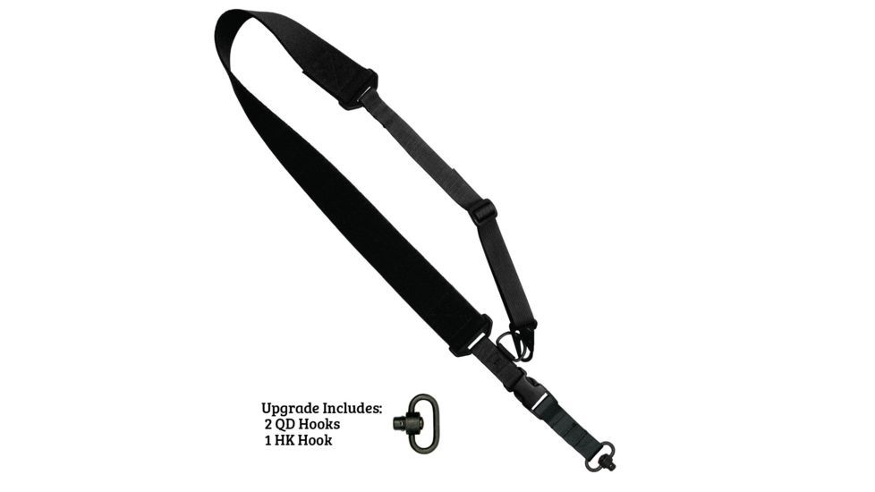 United States Tactical C2 2-to-1 Point 2in Tactical Sling, QD, Black, One Size, UST-SLC00201QD