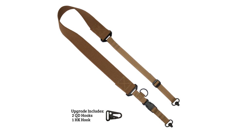 United States Tactical C2 2-to-1 Point 2in Tactical Sling, QD, Coyote, One Size, UST-SLC00202QD