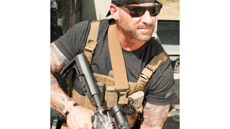 United States Tactical C2 2-to-1 Point 2in Tactical Sling, QD, Coyote, One Size, UST-SLC00202QD