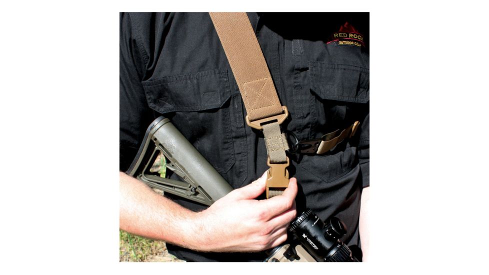 United States Tactical C2 2-to-1 Point 2in Tactical Sling, QD, Coyote, One Size, UST-SLC00202QD