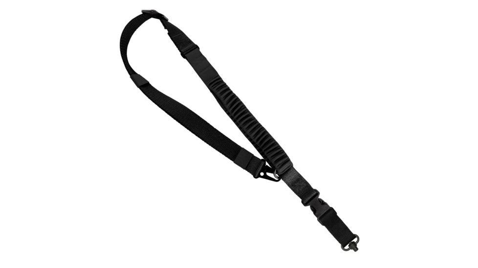 United States Tactical C4 - 2-to-1 Point Shock Webbing Sling, 1.25in, QD Swivel, Black, UST-SLC00401QD
