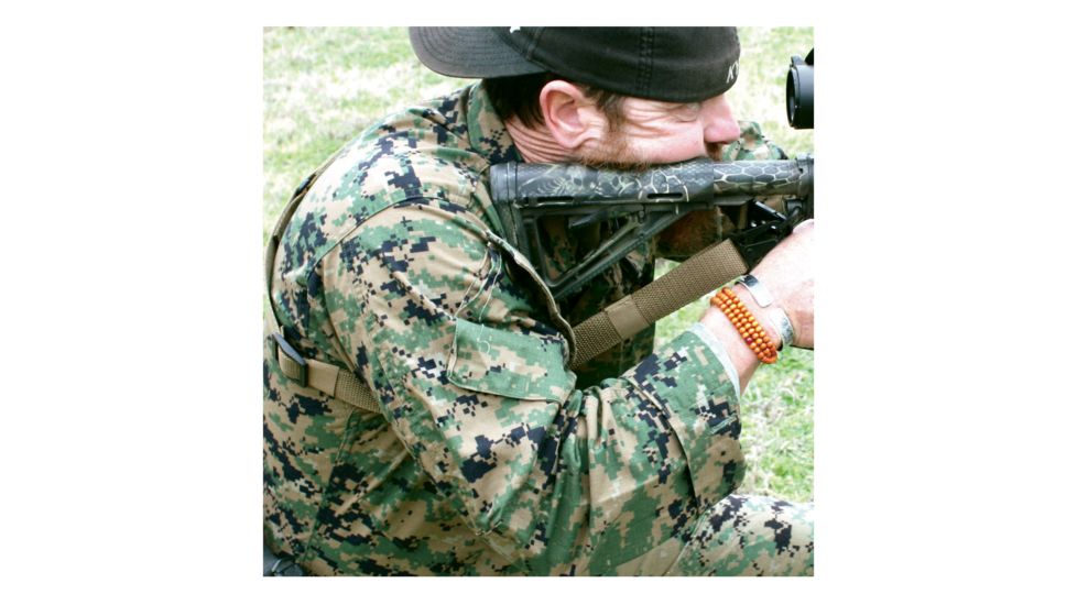 United States Tactical C4 2-to-1 Point Shock Webbing Sling, QD, Coyote, One Size, UST-SLC00402QD