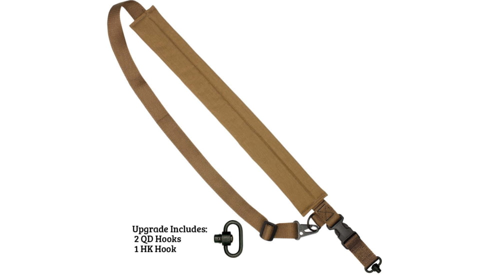 United States Tactical C5 - 2-to-1 Point Padded Tactical Sling, 1.25in, HK Hook, Coyote, UST-SLC00502QH
