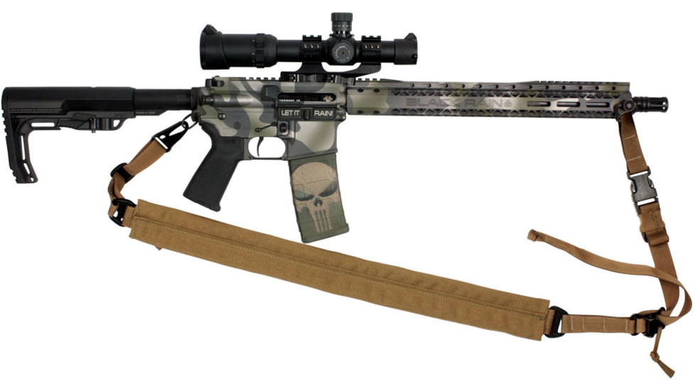 United States Tactical D3 - 2-Point Rapid Fit Padded Tactical Sling,1in, HK Hook, Coyote, UST-SLD00302QH