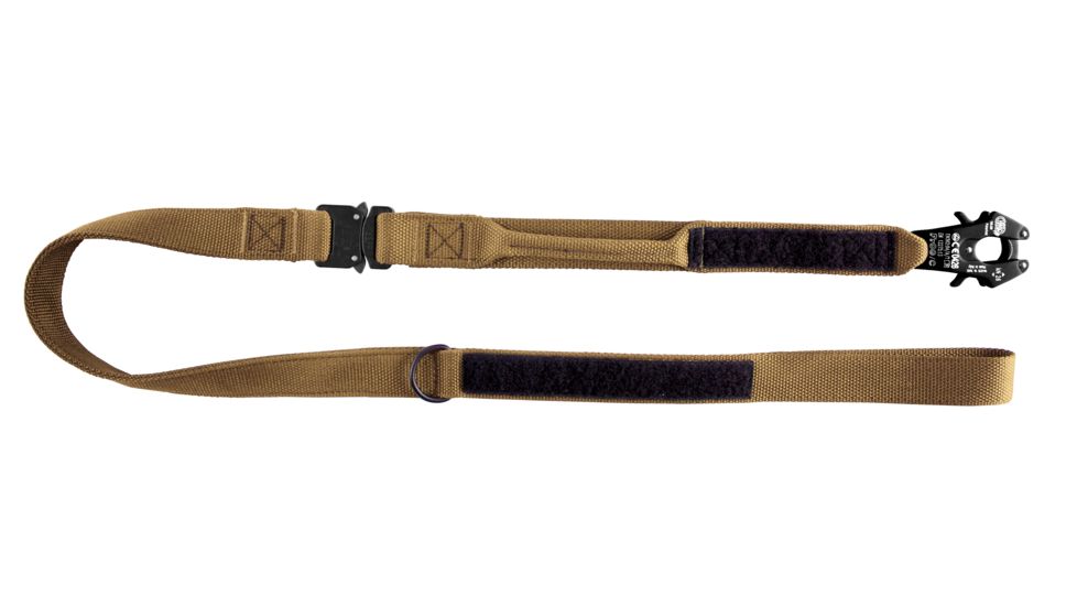 United States Tactical Two-Piece Leash, COBRA Buckle and Frog Clamp, Coyote, UST-K9L00102CF